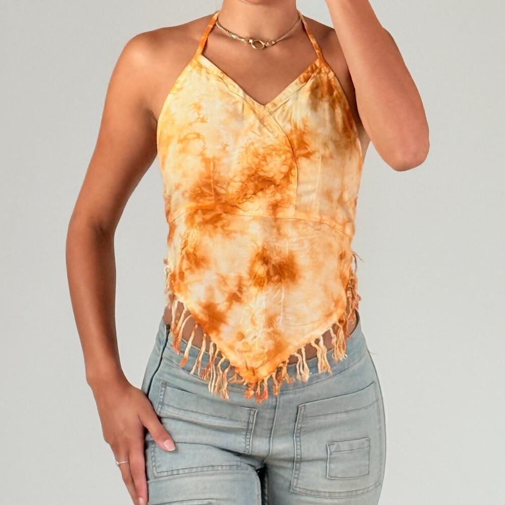 Yellow Tie Dye Top